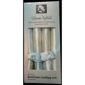 The Satin Heatless Curling Set. Soft Cotton Fiber Rollers. New In Box Sealed